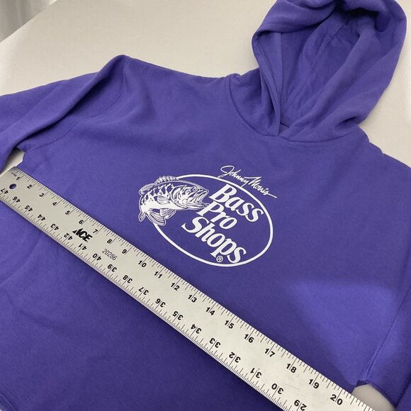 Bass Pro Shops Purple Hoodie Sweatshirt With Iconic Logo S/P Size 60% Cotton & 4 - Picture 8 of 9